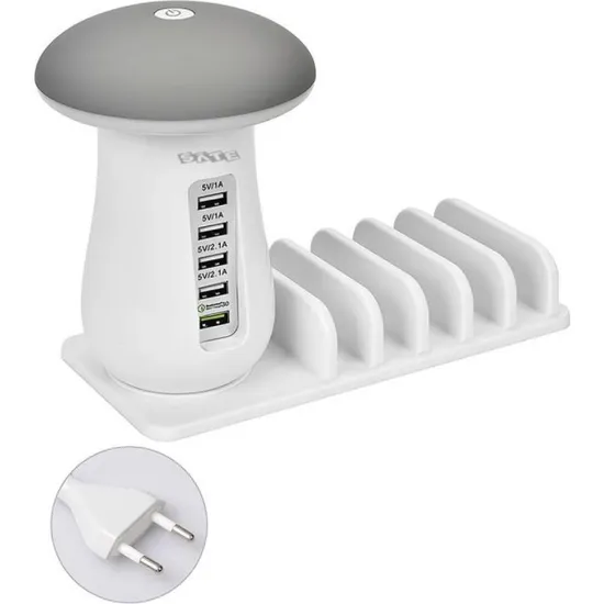 SATE CARREGADOR USB 5 PORTAS COGUMELO 45W  A-R25
