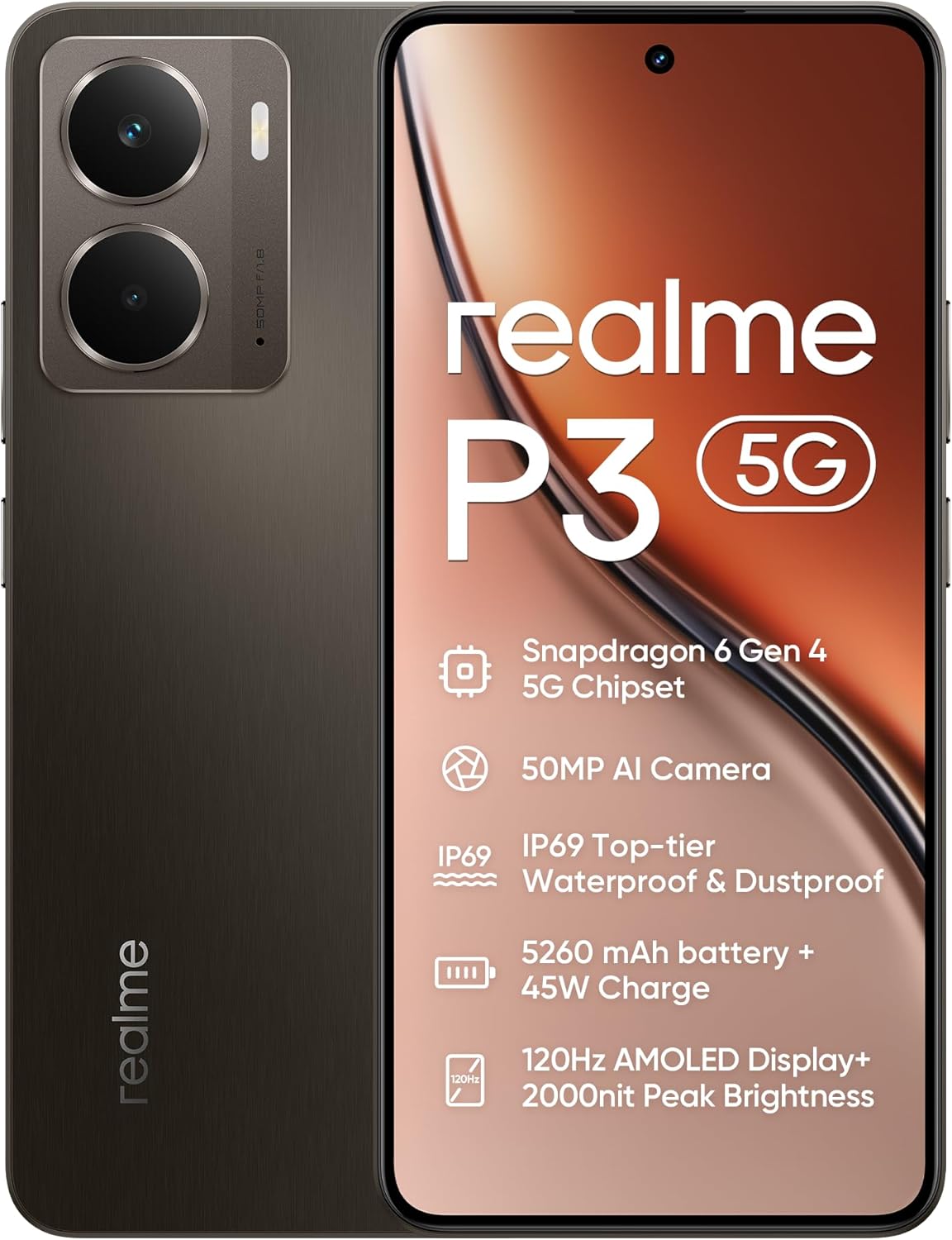 CELULAR REALME P3- 5G  8GB 256GB - Comet Grey