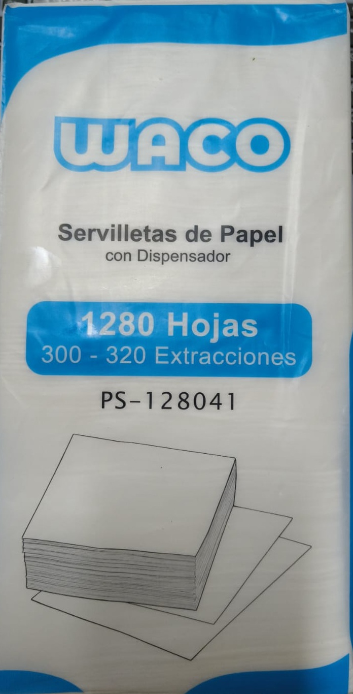 Servilleta de papel WACO con dispensador modelo PS-128041