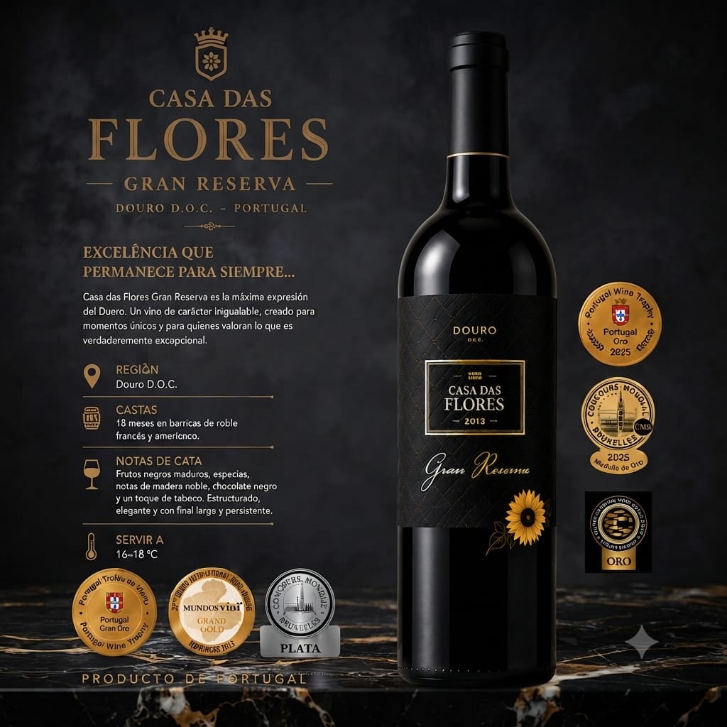 Vino Tinto Casa das Flores Gran Reserva Douro D.O.C.