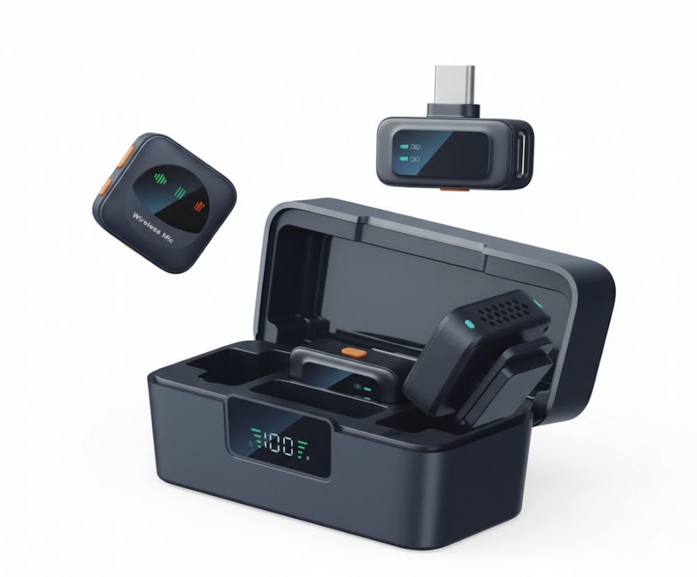 Micrófono profesional para celular A-MK205 con iluminación